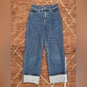 Express High Rise Cropped Denim Jeans